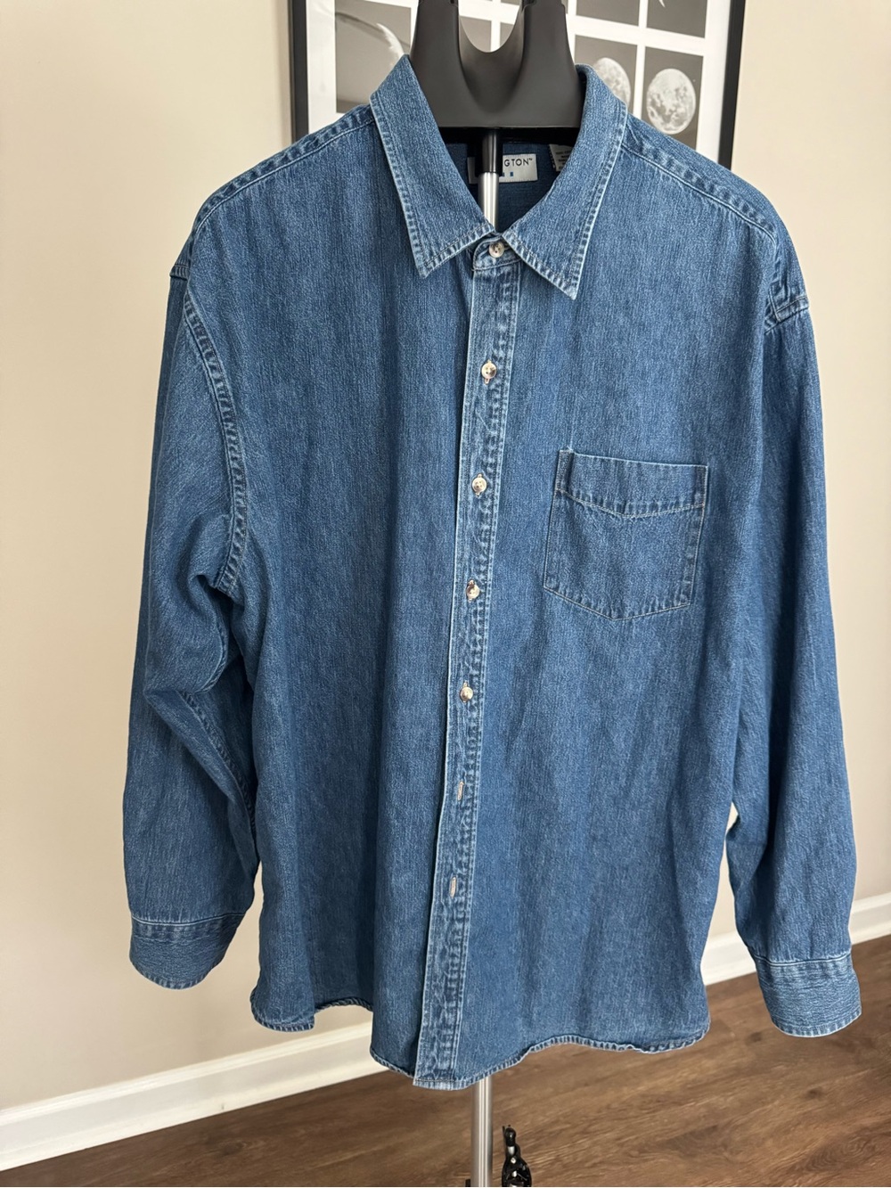 Covington Men's Blue Denim Button-Down Shirt